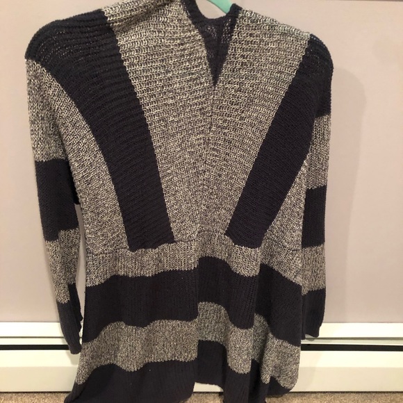 BP gray and blue striped cardigan - Picture 2 of 2